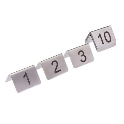Imagem de Conjunto de 10 Números em Inox Série 1 a 10