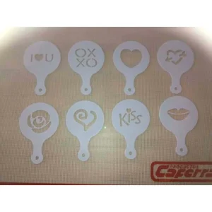 Conjunto de 8 stensils de amor