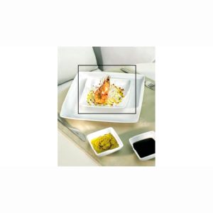Prato de sobremesa Carré Branco 21cm